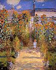 Claude Monet Famous Paintings - Monet's Garden at Vetheuil 1881